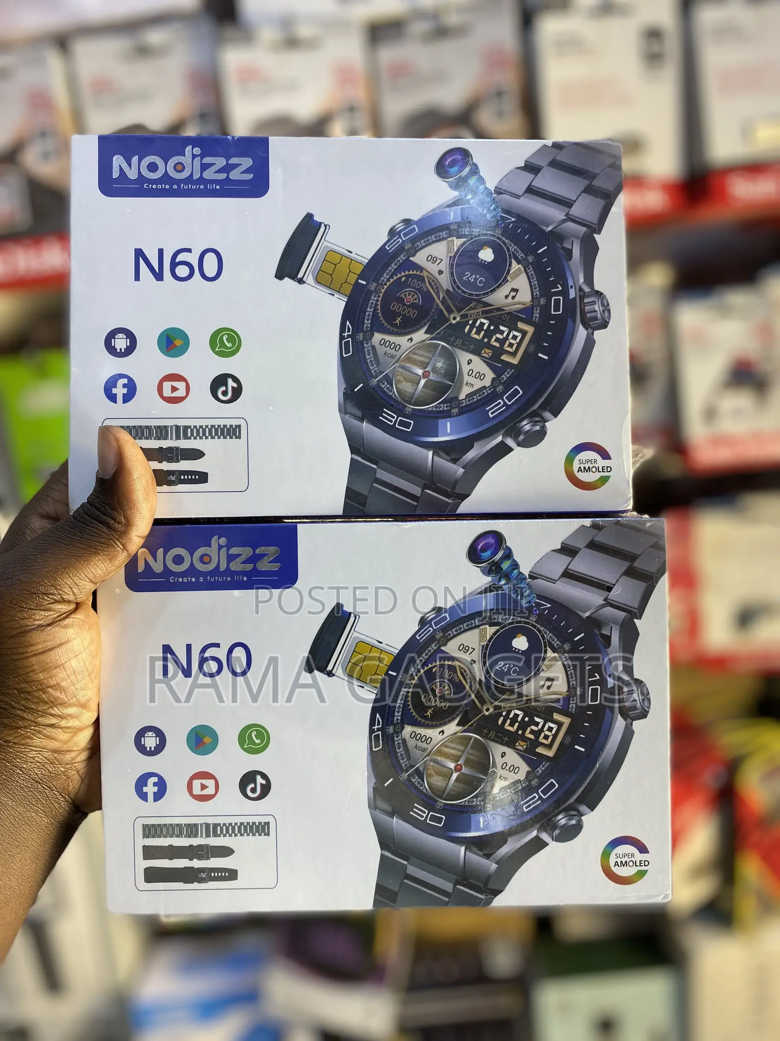 Amoled N60 Nodizz Smart Watch for Android Ios, 1.39 Inch