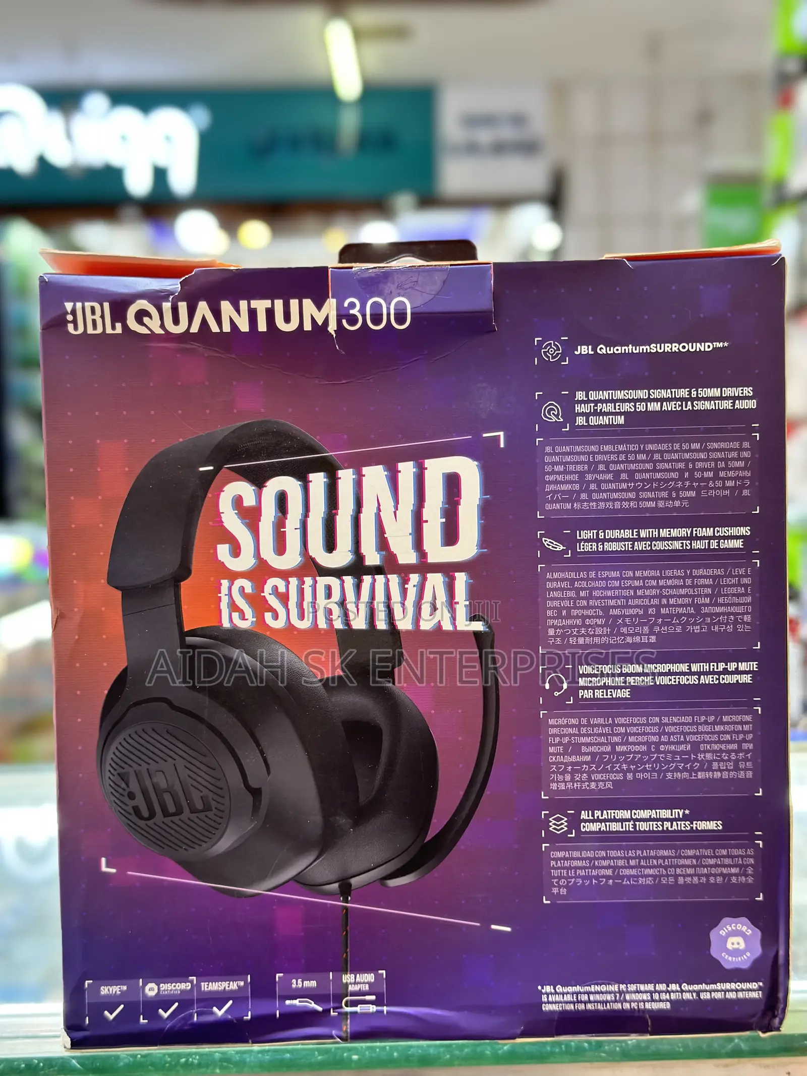 JBL Quantum 300 - Wired Over-Ear Gaming Headphones
