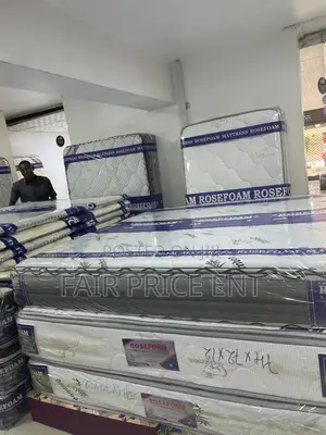 Double Layer Layer Spring Mattress. 6*6*12 Inches.( White)