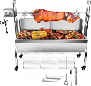 Heavy Duty Outdoor Stainless Steel BBQ Rotisserie Grill 60kg