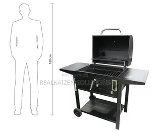Char-Boil Outdoor BBQ Charcoal Grill With Thermometer|Wheels