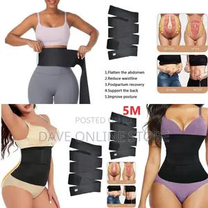 Waist Trainer Belt Compression Fat Tummy Trimmer, Black