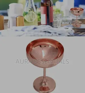 Metal Champagne ,Wine Goblet for Bar Cup Copper Plating