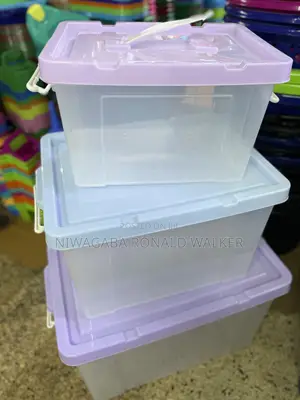 3pc Set of Plastic Storage Containers ,10kg,25kg 40kg