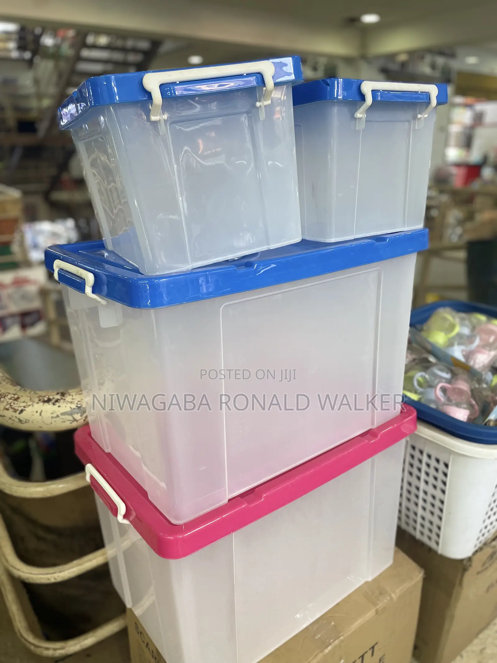 3pc Set of Plastic Storage Containers ,10kg,25kg 40kg
