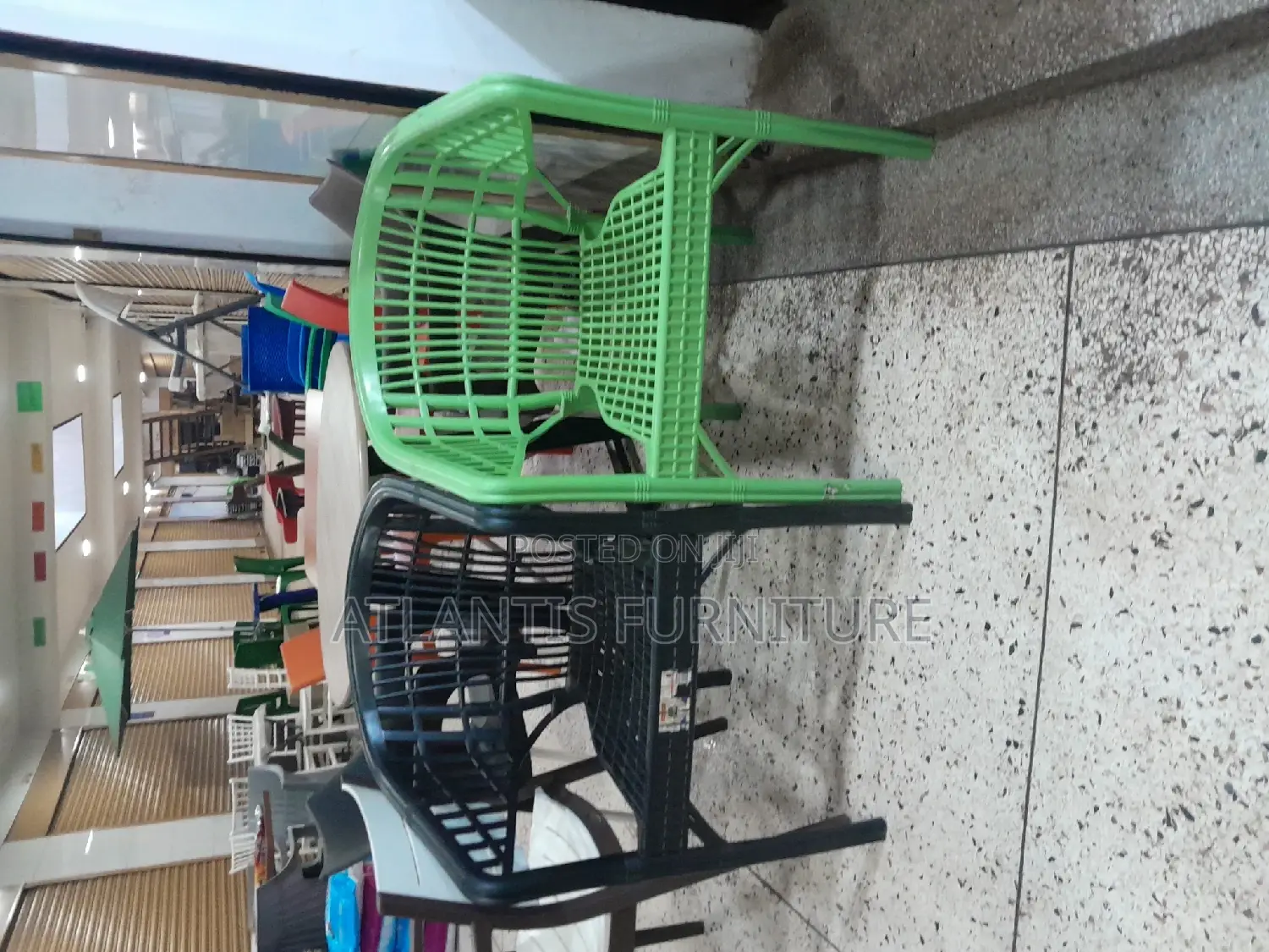Black/Green Executive Plastic Chairs