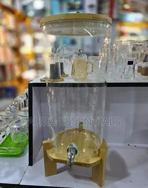 NEW Convenient Glass Beverage Dispenser With Tap