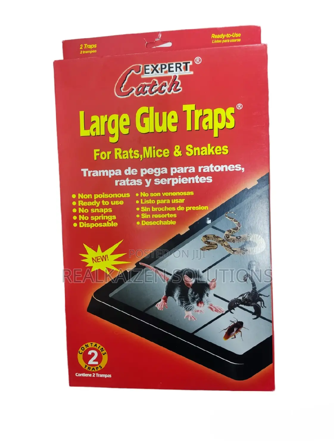 EXPERT CATCH Rat |Mice | Snake | Pests Large Glue Traps 2pcs