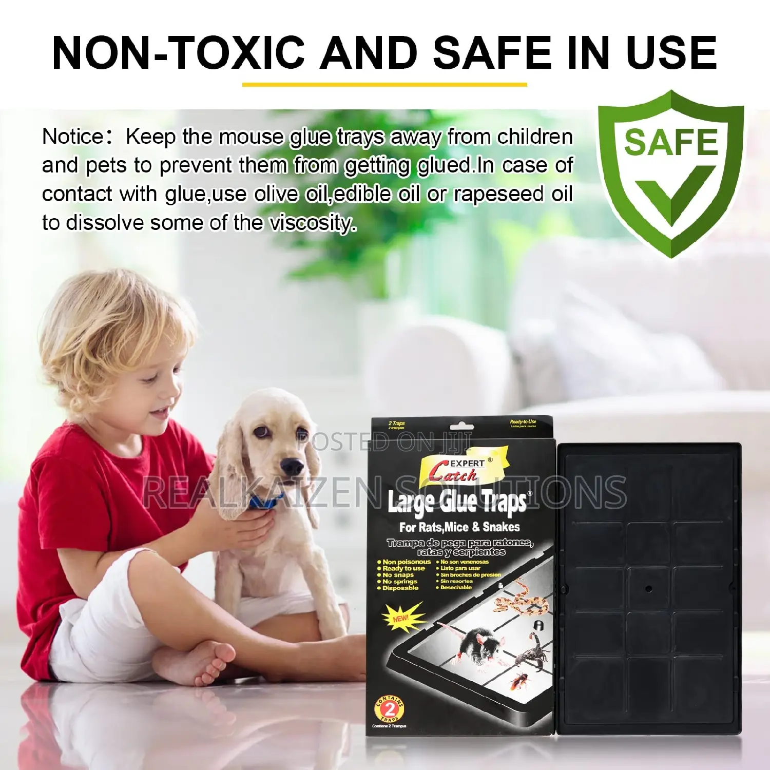 EXPERT CATCH Rat |Mice | Snake | Pests Large Glue Traps 2pcs