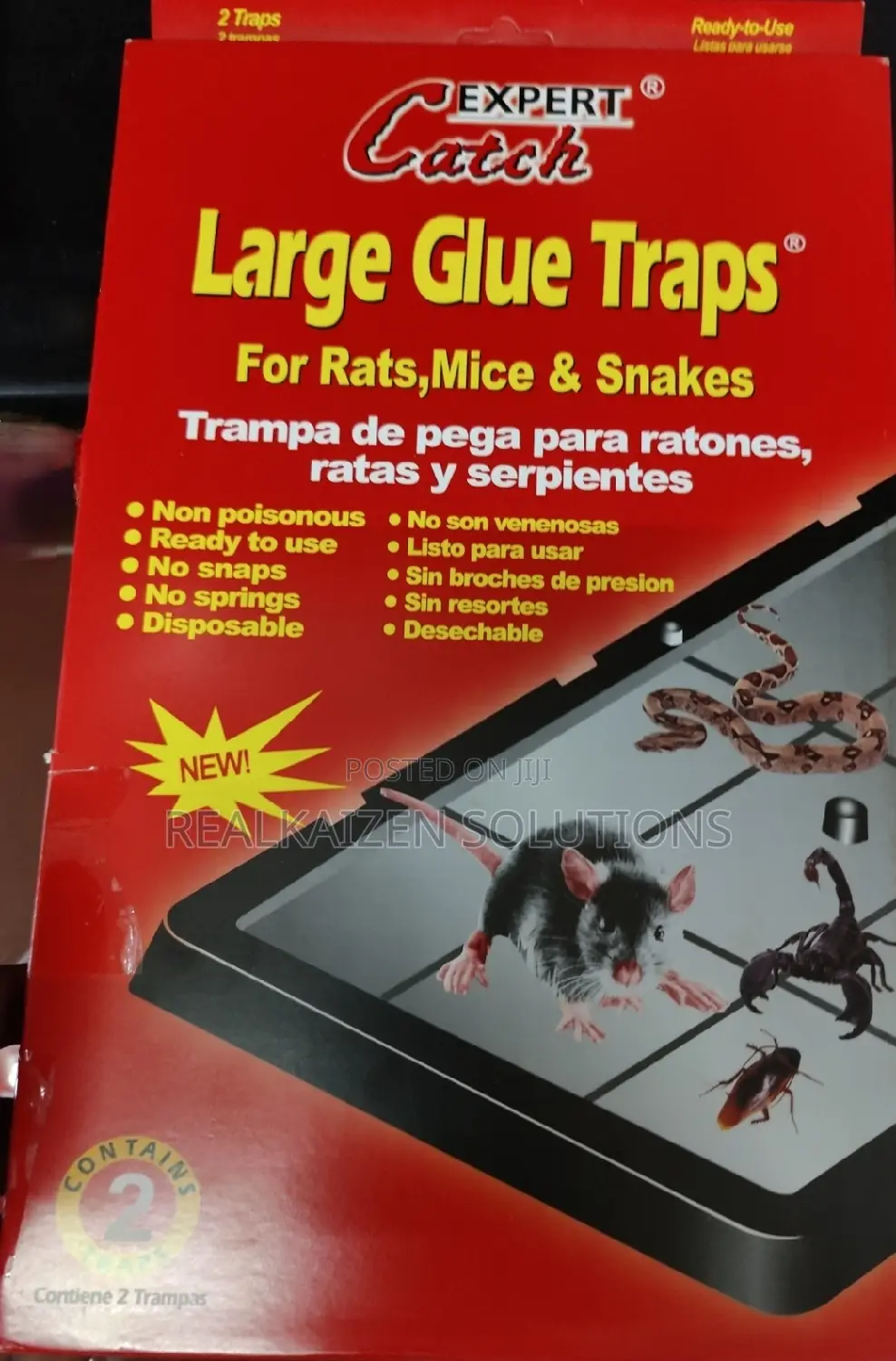 EXPERT CATCH Rat |Mice | Snake | Pests Large Glue Traps 2pcs