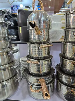 Stainless Steel Cooking Saucepans With Gold Handles