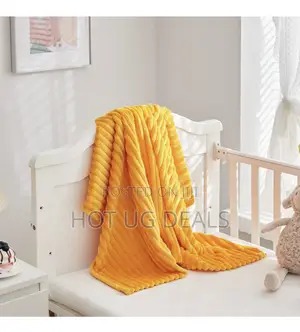 5x6 Double Sided Fleece Throw Blanket- Yellow