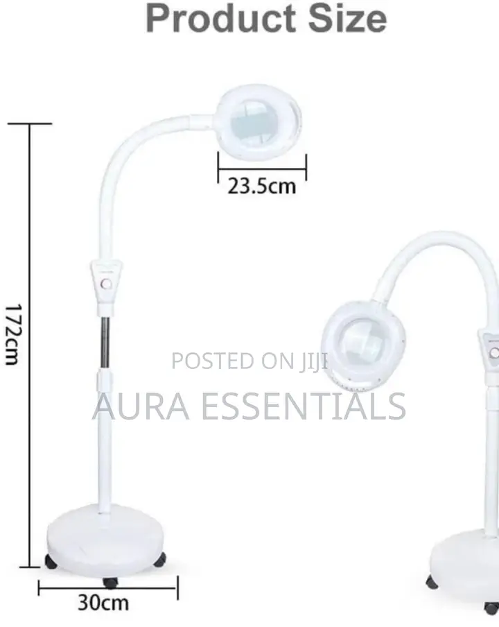 16X Magnifying Glass Lamp, Adjustable Swivel Arm Floor Stand