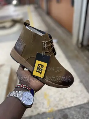 Original Brown Premium Leather CAT Ankle Boots