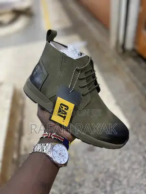 Original Army Green CAT Premium Leather Ankle Boots