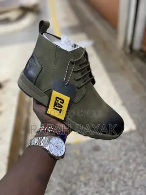 Original Army Green CAT Premium Leather Ankle Boots