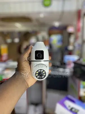 V380 Pro 8mp Dual Lens Bulb CCTV Camera Dual Screens Two