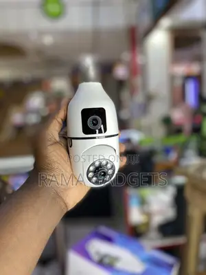 V380 Pro 8mp Dual Lens Bulb CCTV Camera Dual Screens Two