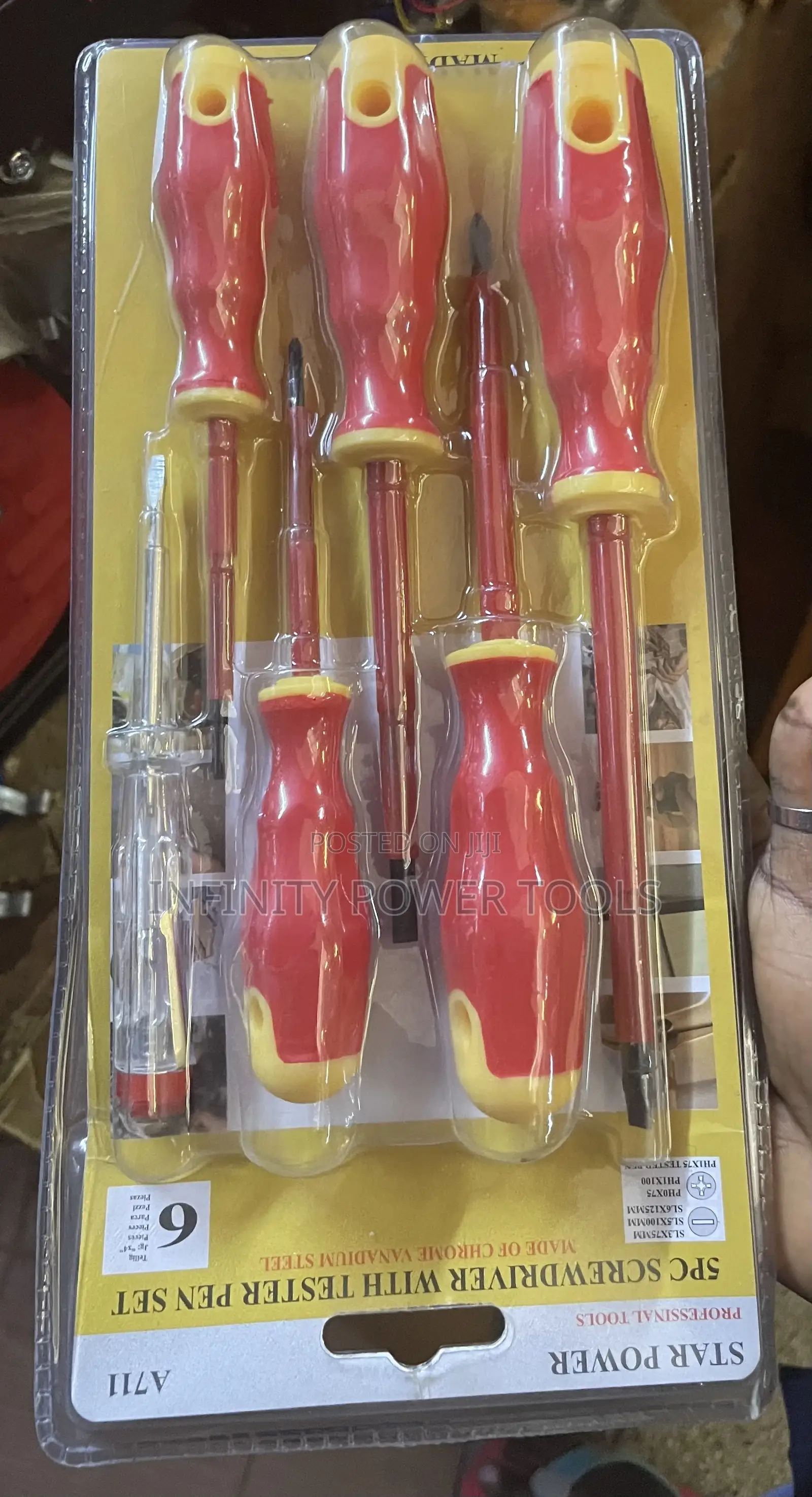 5pc Screw Driver With Tester Pen Set