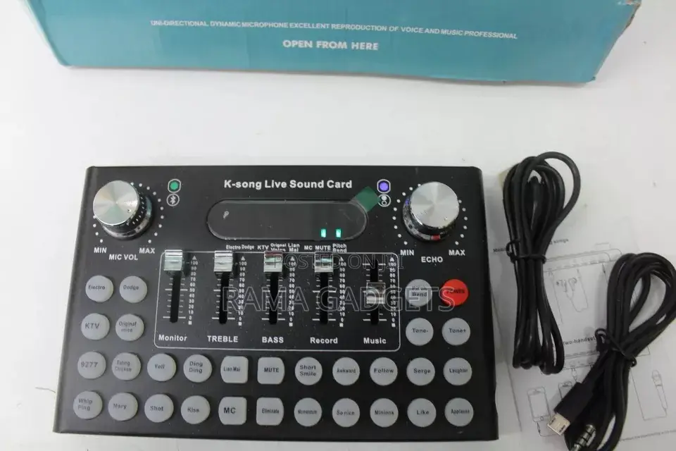 Condensor Microphone + K-Song Live Sound Card