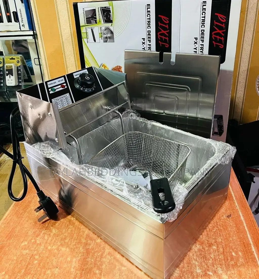 Pixel Commercial Single Deep Fryer, 6 Liters - Silver