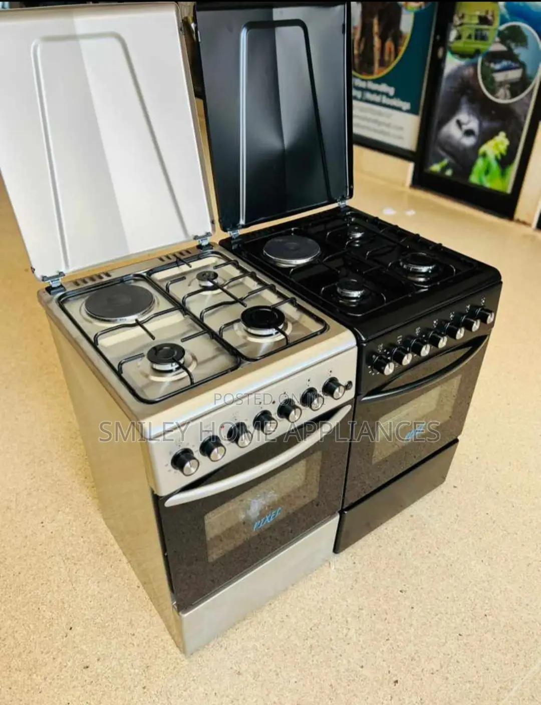 60cm by 50cm Pixels Gas Cooker Stainless Steel