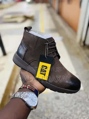 Original Coffee Brown CAT Premium Leather Ankle Boots