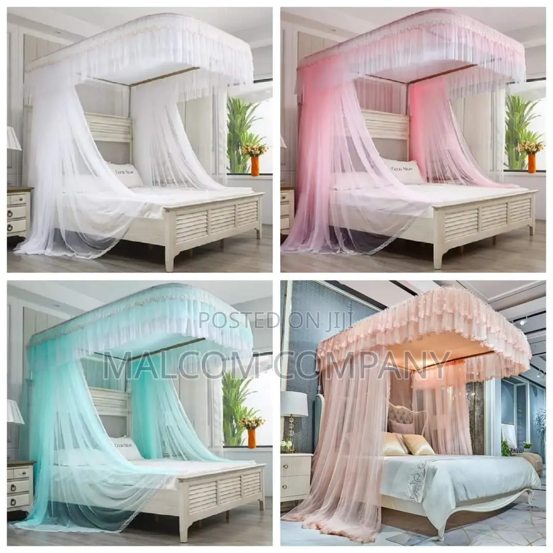 Two Rails Wall Mount Mosquito Net Free Installation