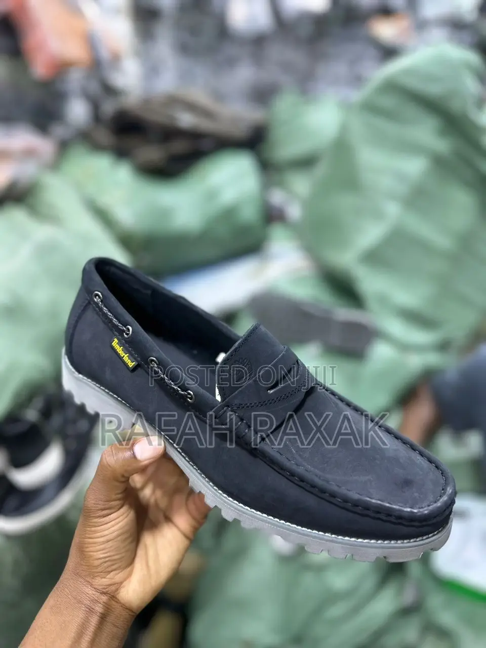 Original Black Casual Timberland Leather Loafers