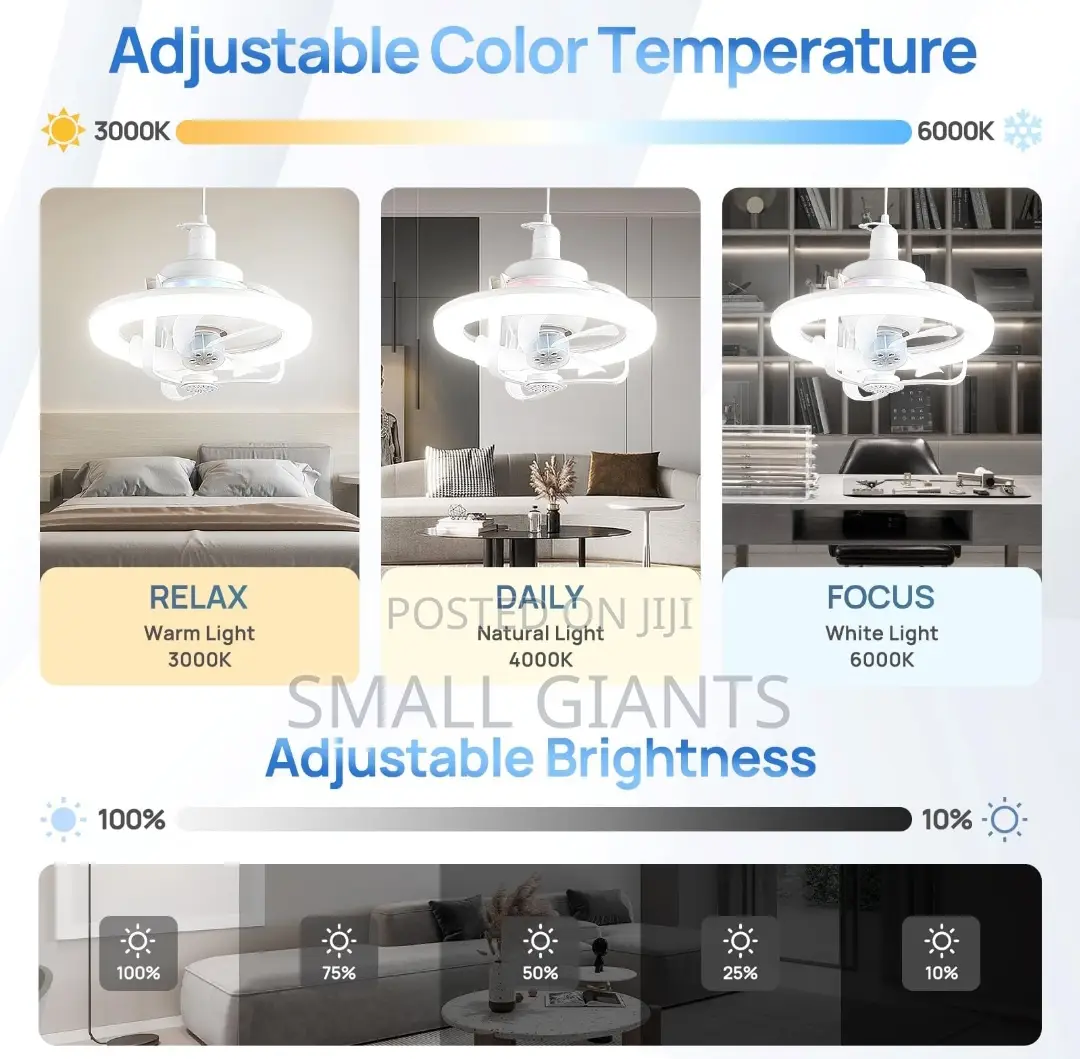 Modern Intelligent Rotation Ceiling Fan