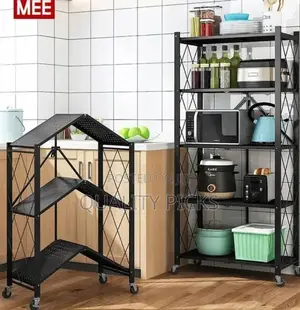 Metallic Movable Kitchen Storage Rack