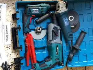 Tool Set With Angle Grinder, Drill and Hammer Drill.