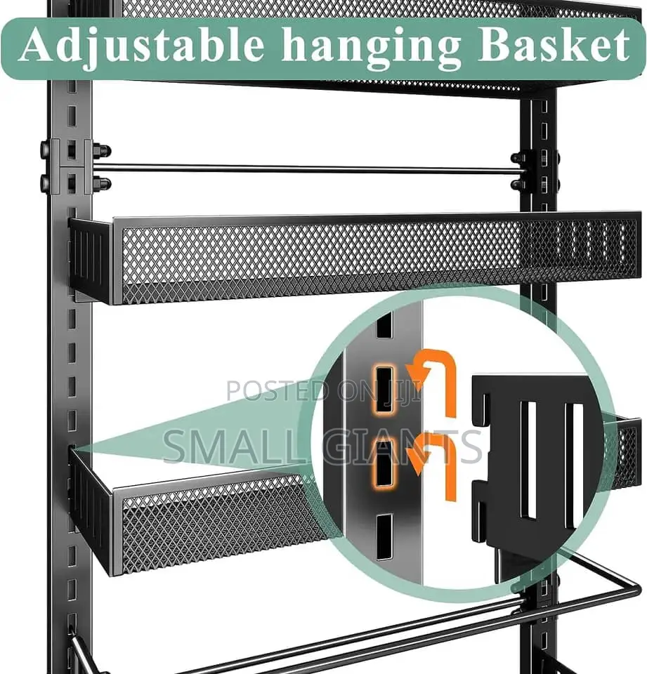 6- Tier Wire Mesh Over -the- Door Hanging Pantry Organizer