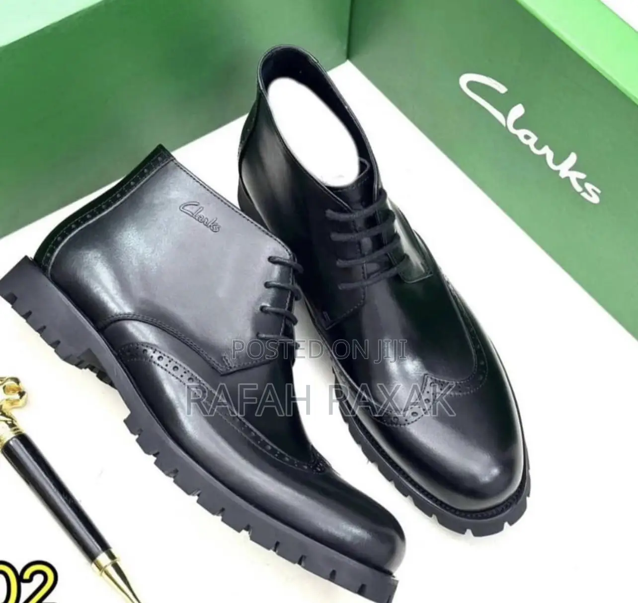 Original Black Clarks Oxford Ankle Boots