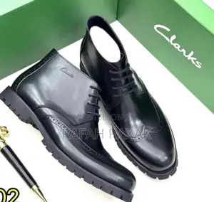 Original Black Clarks Oxford Ankle Boots