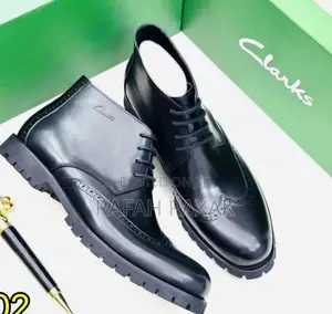 Original Black Clarks Oxford Ankle Boots