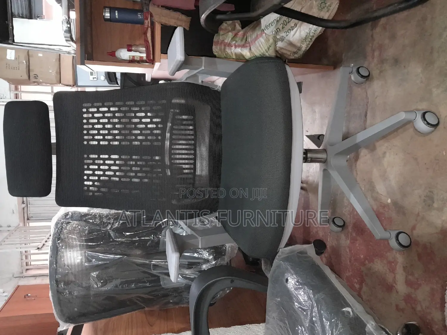 Gray Back Office Chair