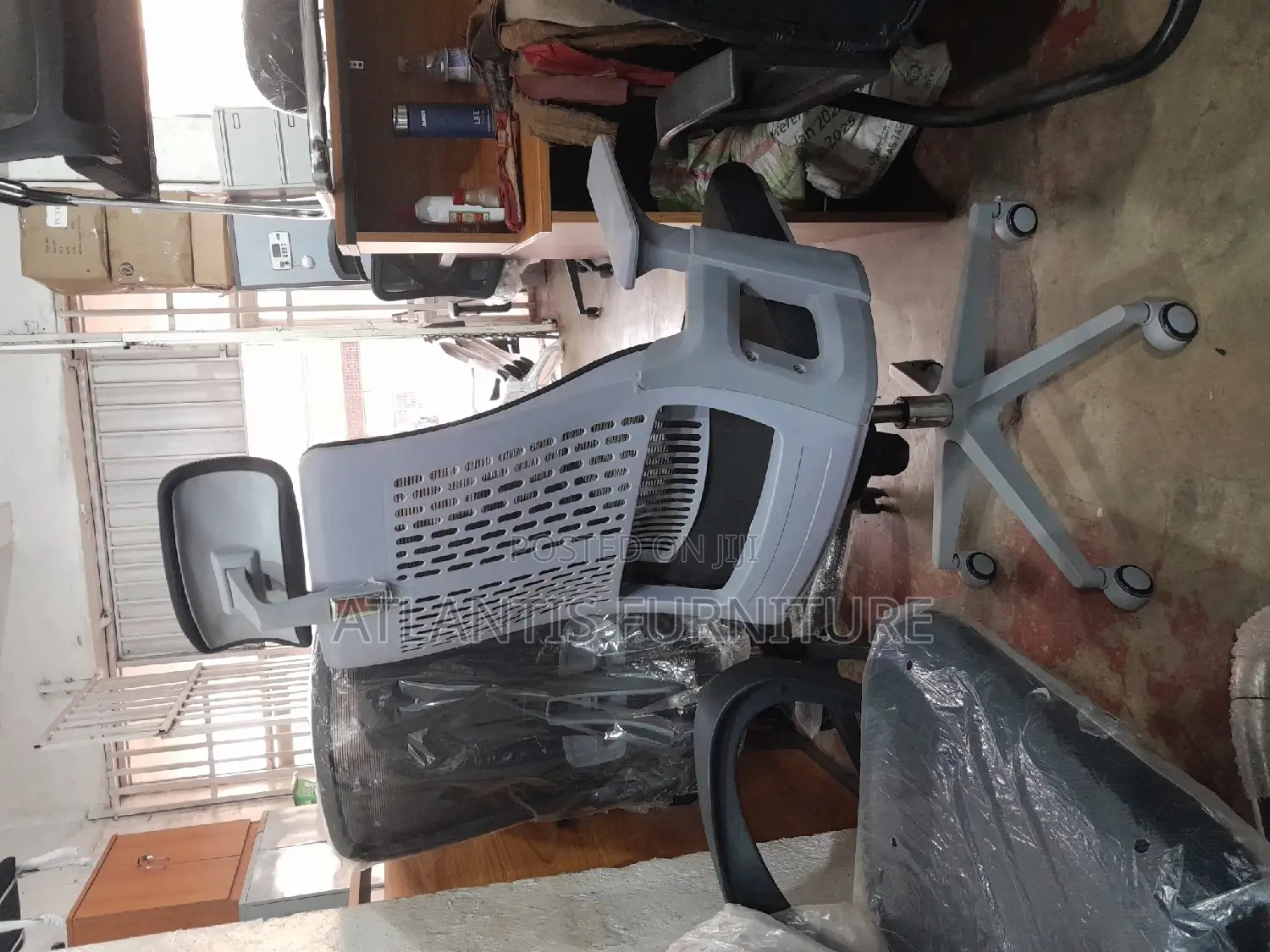 Gray Back Office Chair