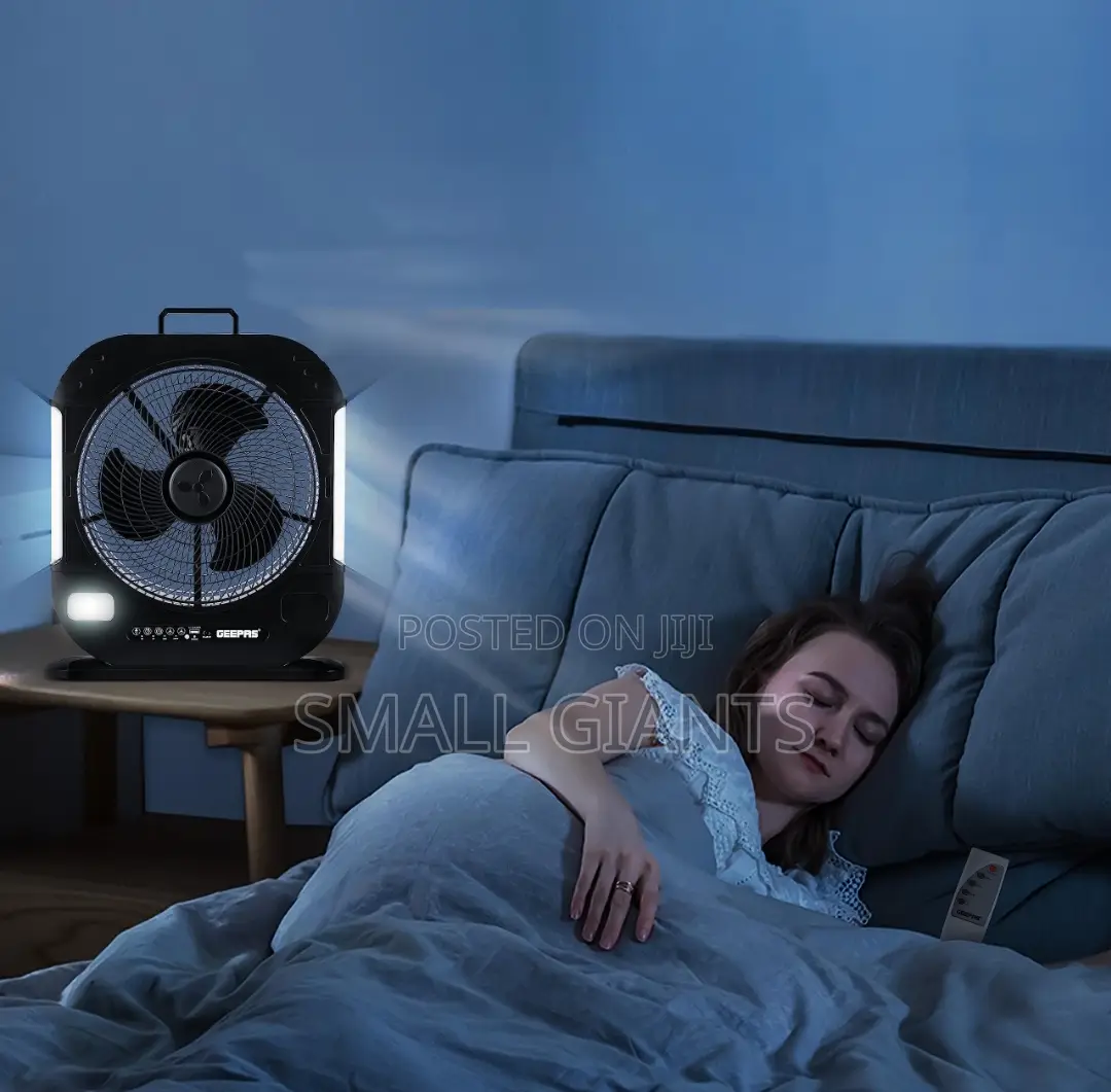 Geepas 12" Rechargeable Fan With Remote Control
