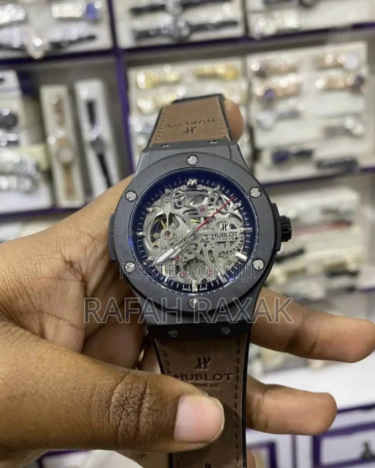 Original Brown Leather HUBLOT Geneve Watch