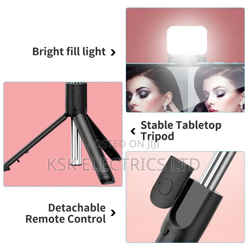New Bluetooth Selfie Stick Mobile Phone Holder Retractable