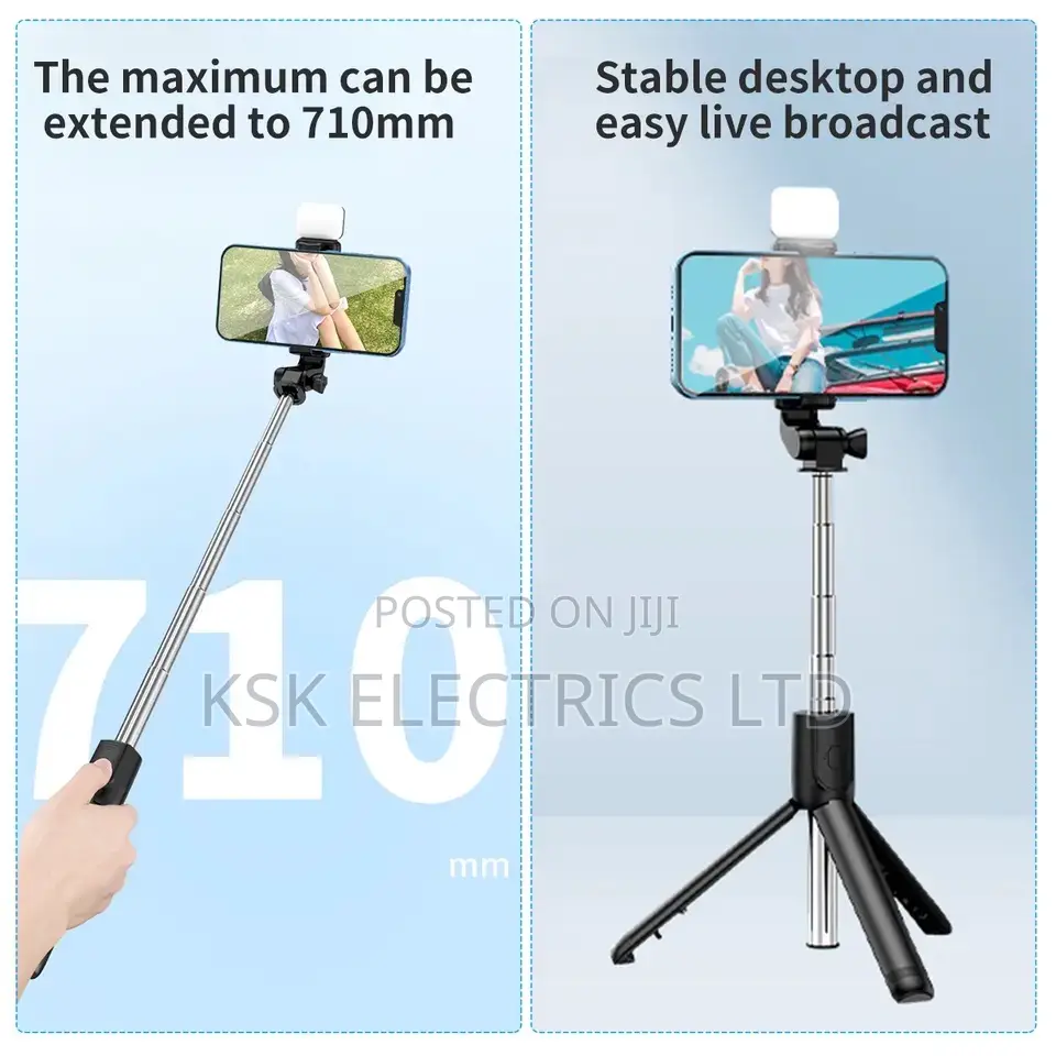 New Bluetooth Selfie Stick Mobile Phone Holder Retractable