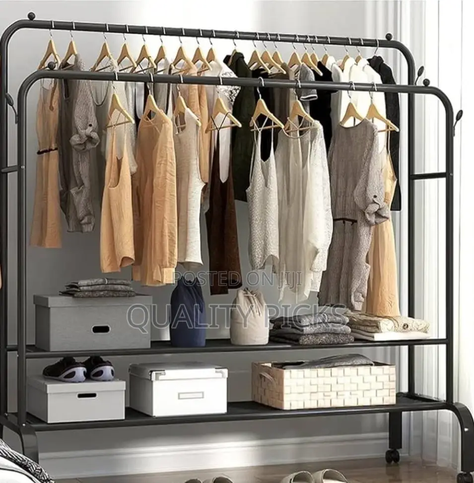 Double Stainless Steel Clothes Rack
