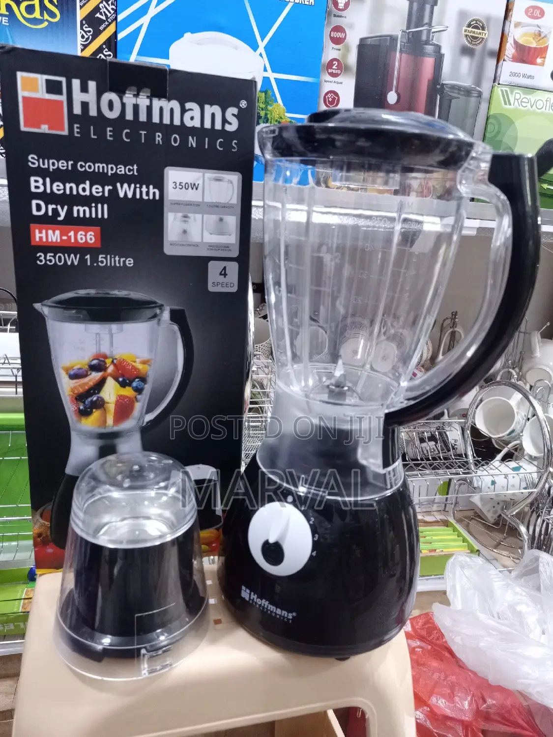 2-in-1 Hoffman Electric Blender With Dry Mill