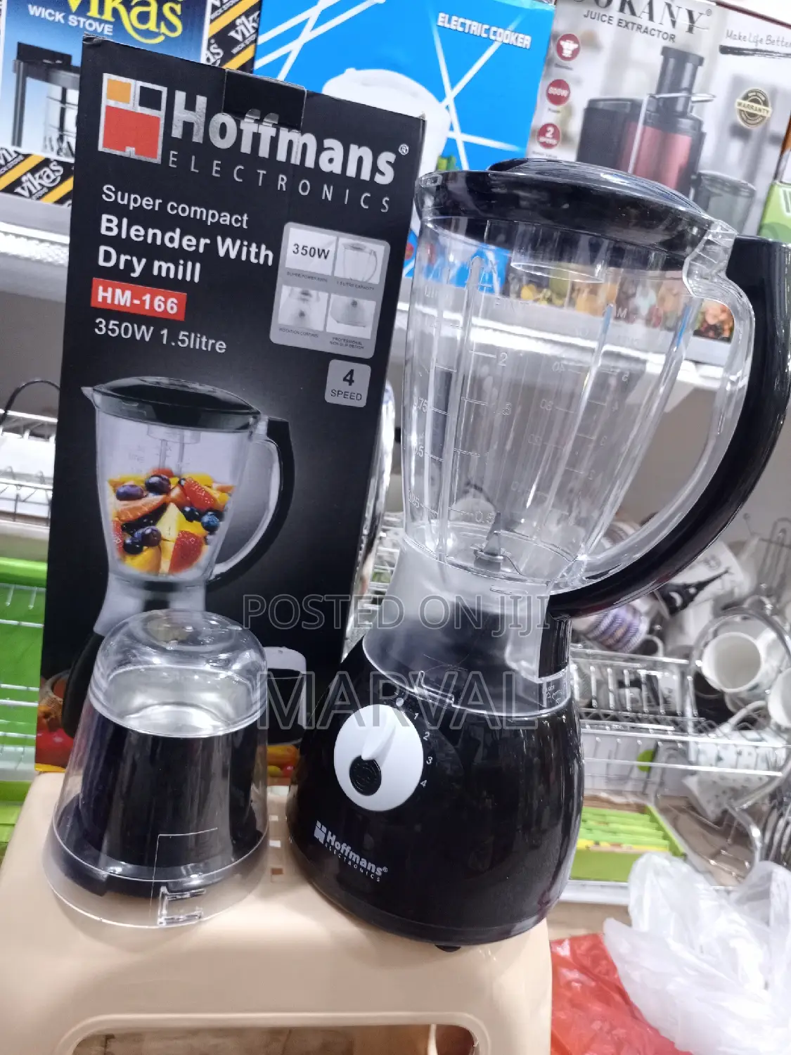 2-in-1 Hoffman Electric Blender With Dry Mill