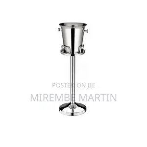 Stainless Steel Ice Bucket Stand Holder.