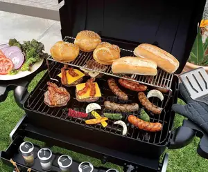Adjustable Height 3 Burner Smokeless Gas BBQ Grill