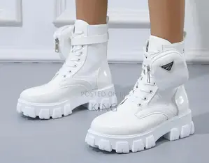 Prada Boots. White and Black