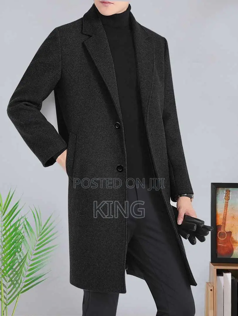 Men's Solid Colour Overcoat