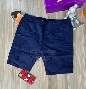 Navy Blue Cargo Shorts.